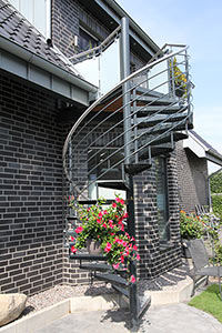 Spindeltreppe Außentreppe